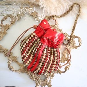 Artisan boho mini bucket bag